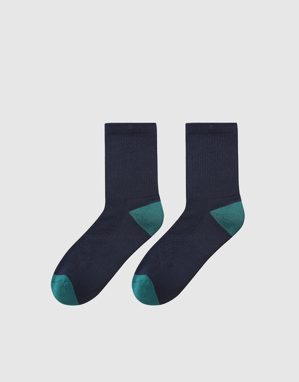 Color Block Ribbed Socks