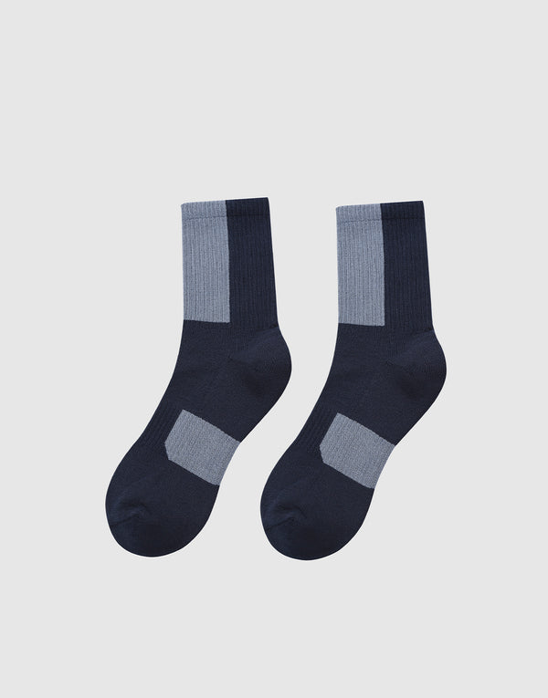 Color Block Ribbed Socks