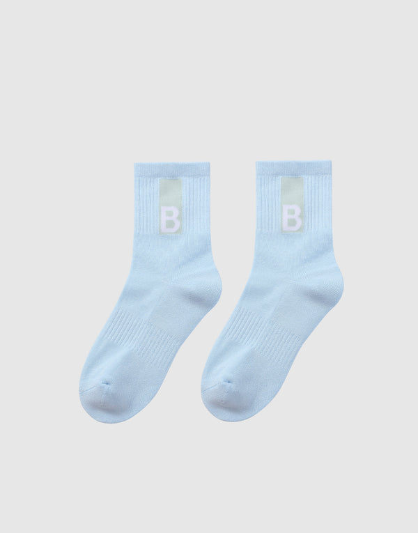 Printed Ribbed Socks
