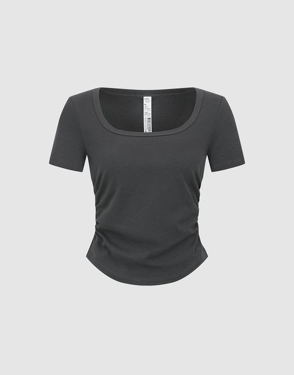 Drawstring Short Sleeve T-Shirts