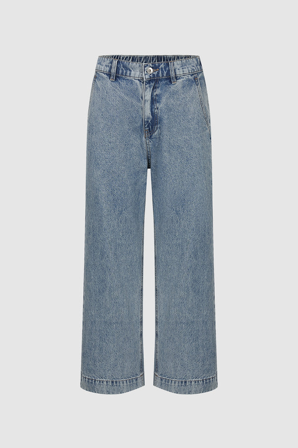 Wide-Leg Denim Jeans