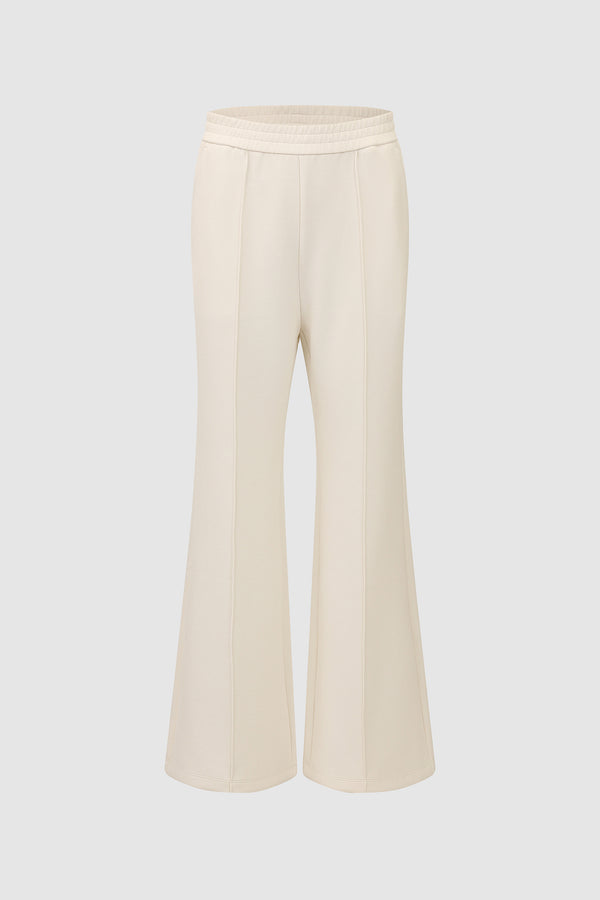 Knitted Fabric Long Flare Pants