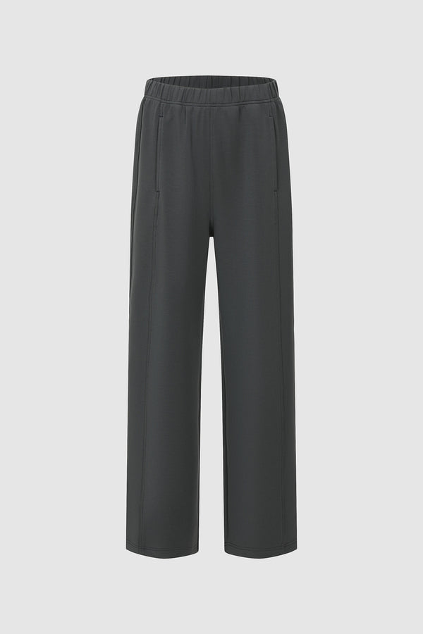 Elastic Long Straight Pants