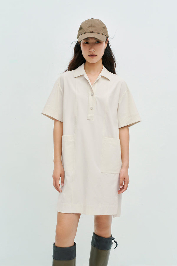 UV Resistant Lapel Straight Dresses