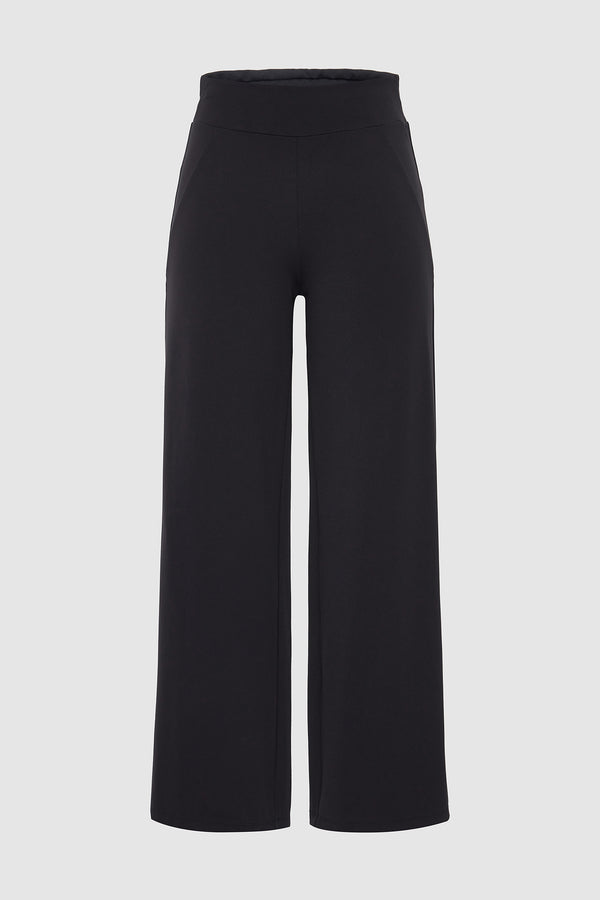 Knitted Fabric Long Straight Pants