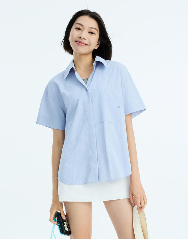 Button Up Short Sleeve Overhead Shirts