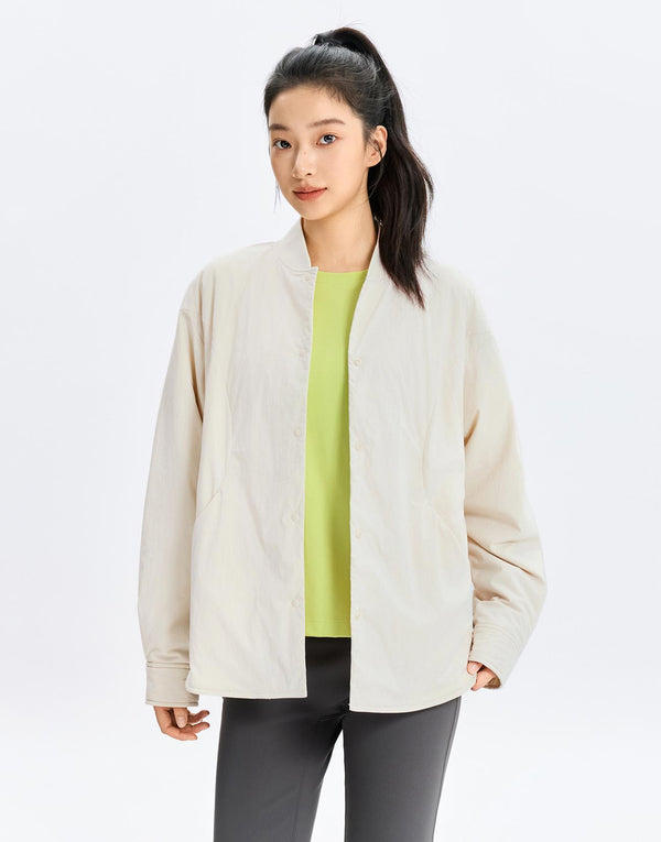 Collarless Stitch Detail Shirts