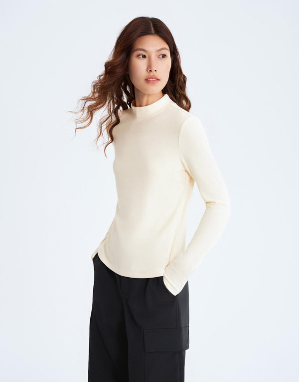 Mock Neck Long Sleeve T-Shirts