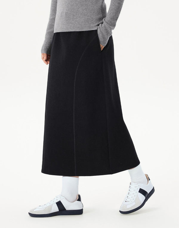 Stitch Detail Pull On Balloon Midi Skirts