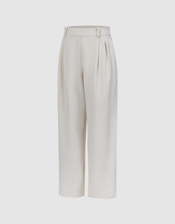 Pull-On Loose Fit Wide-Leg Pants