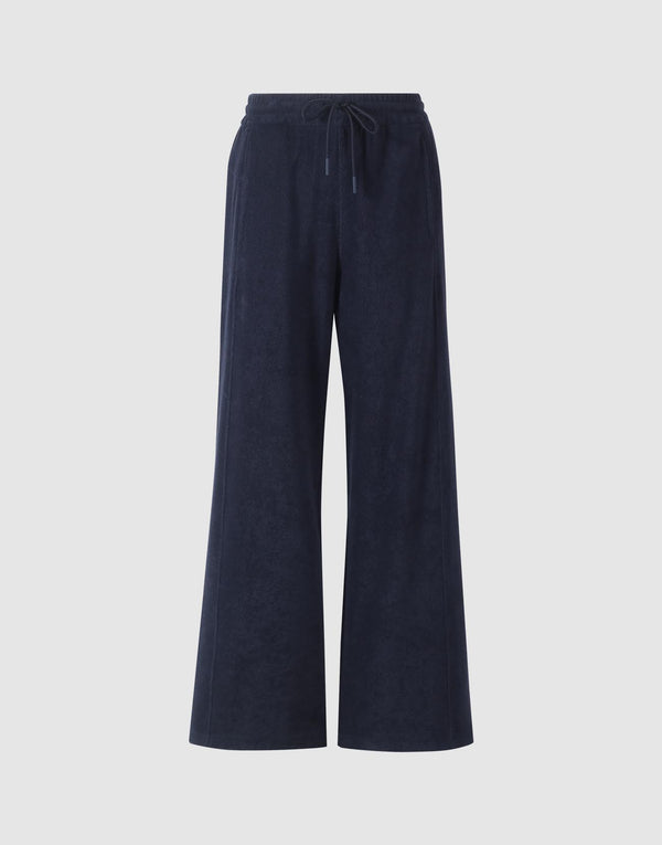 Pull-On Drawstring Wide-Leg Pants