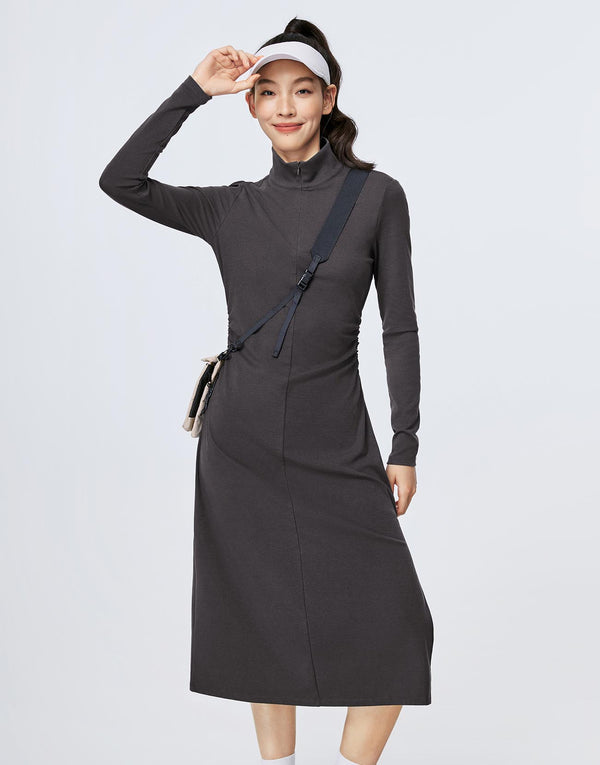 Cinched Waist Skater Midi Dresses