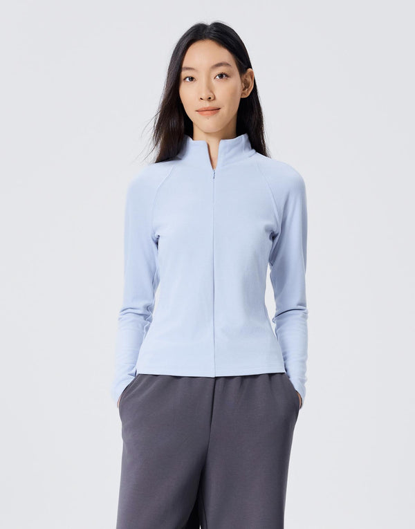 High Neck Full Zip T-Shirts