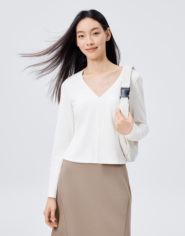 V-Neck Long Sleeve T-Shirts