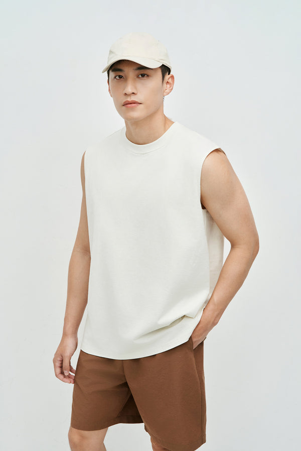 Crew Neck Mid-Length Tank Tops