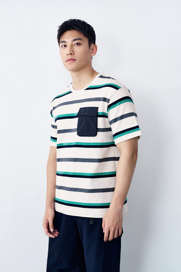 Short Sleeve Crew Neck Striped T-Shirts