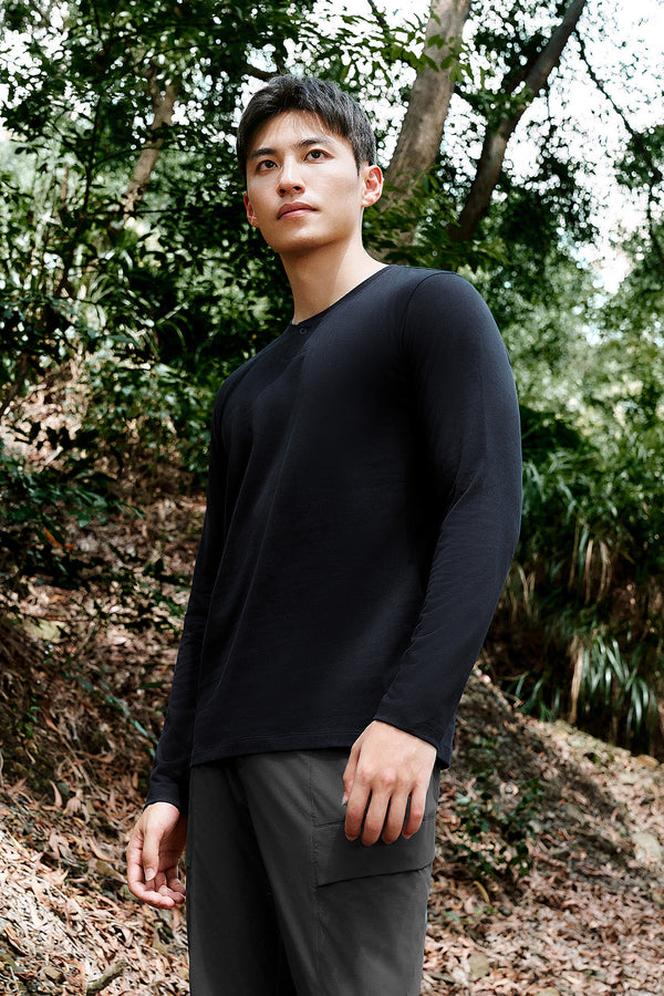 Long Sleeve Crew Neck Cotton T-Shirts