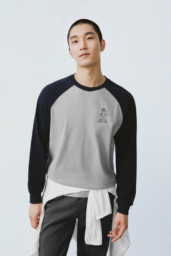Raglan Sleeve Crew Neck T-Shirts