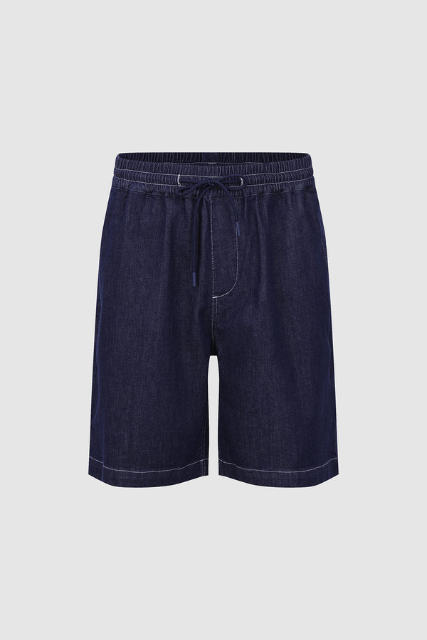 Mid-Length Denim Shorts