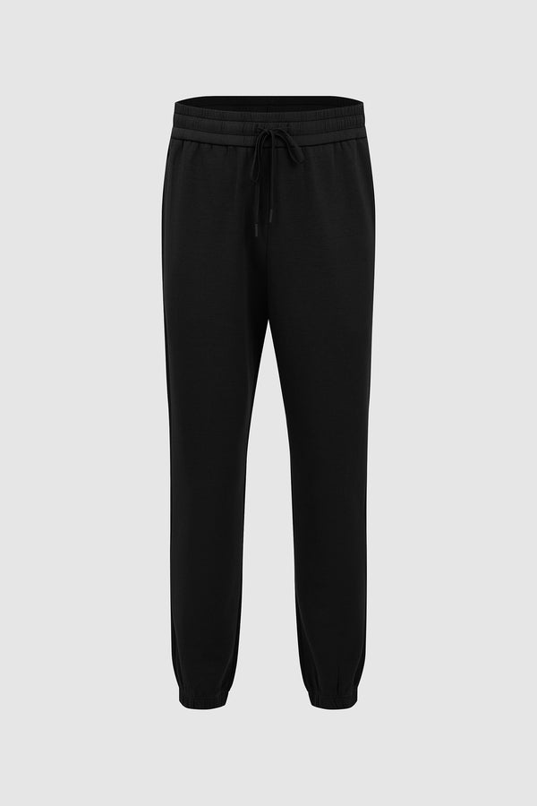 Knitted Fabric Long Jogger Pants