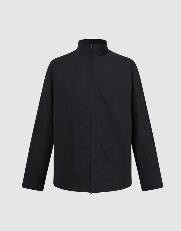 Full Zip Stand Collar Shirts
