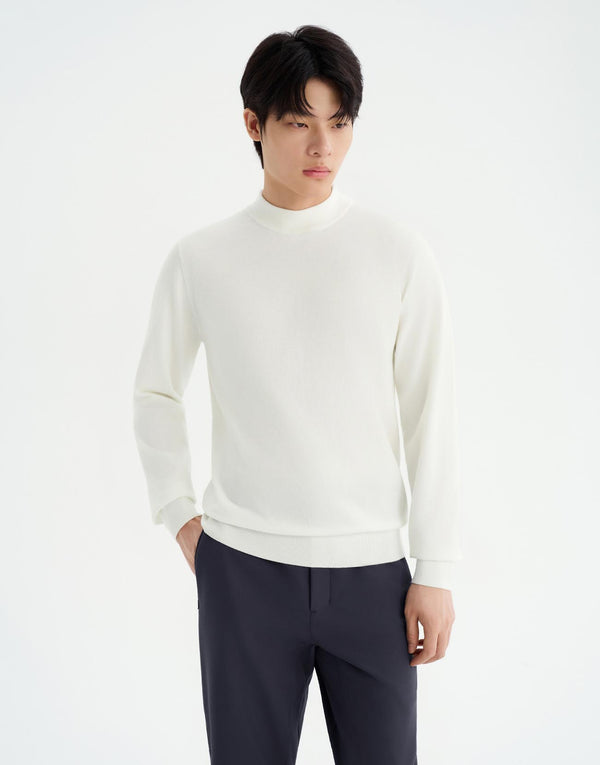 Crew Neck Long Sleeve Knitted T-Shirts
