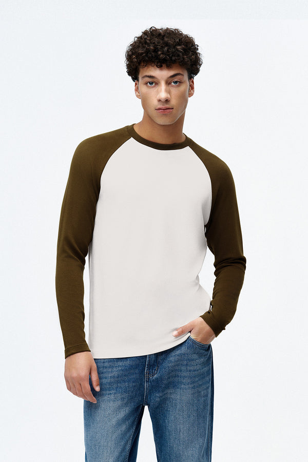 Raglan Sleeve Crew Neck T-Shirts