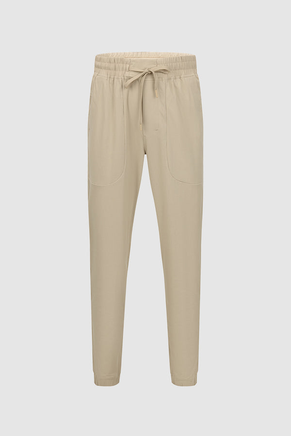 Knitted Fabric Long Jogger Pants
