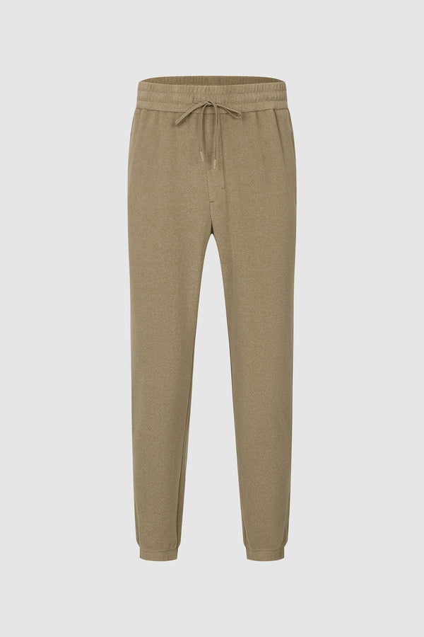 Knitted Fabric Long Jogger Pants