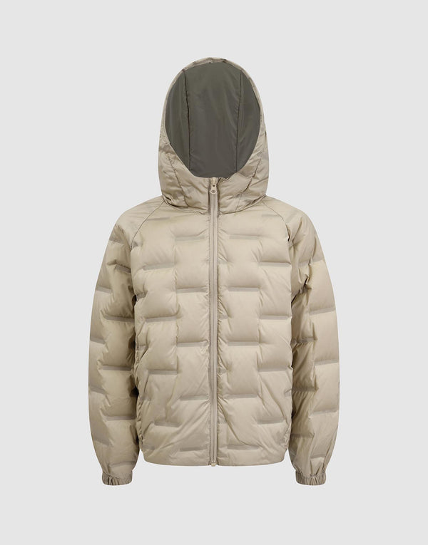 Hooded Quilted Down Jackets