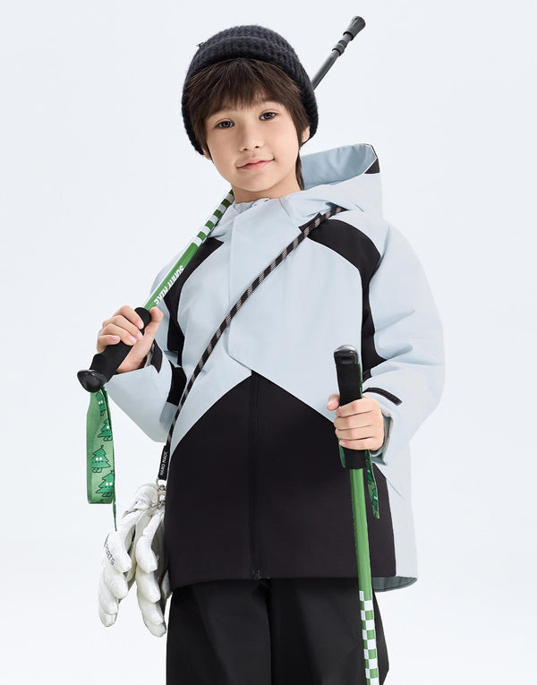 Contrast Structured Down Jackets