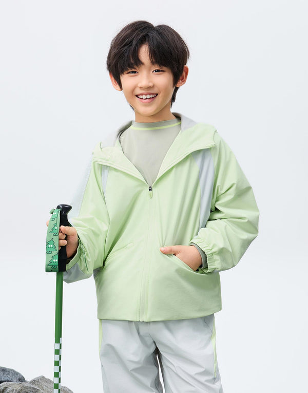 Contrast Color Hooded Jackets