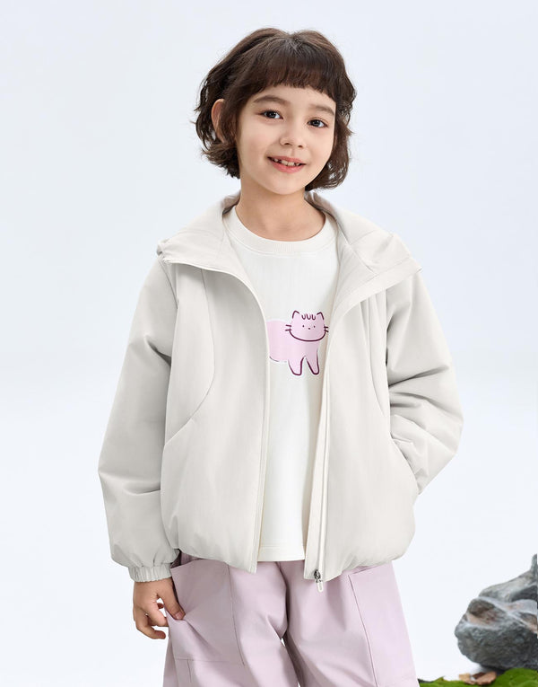 Bubble Hem Hooded Padded Coats