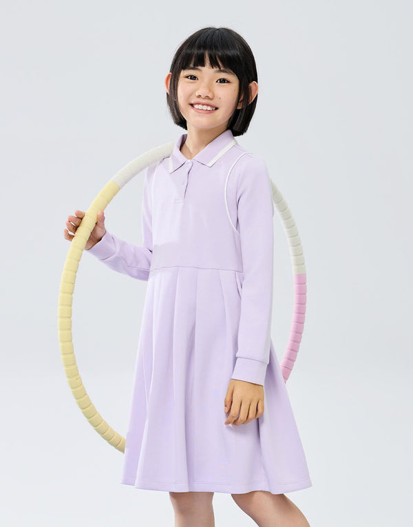 Pleated Long Sleeve Midi Dresses