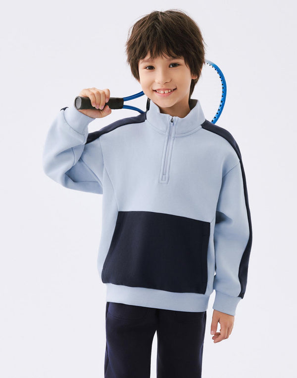 Contrast Half Zip Overhead Shirts